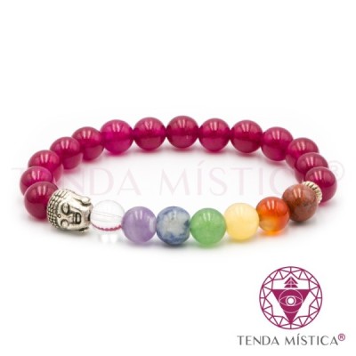 PULSEIRA CHAKRAS RUBI 8MM
