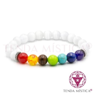 PULSEIRA CHAKRAS SELENITE 8MM 