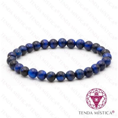 PULSEIRA OLHO TIGRE AZUL 6MM