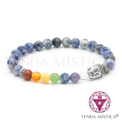 Pedras Pulseiras Chakras Agata Blue