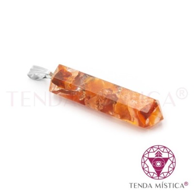 PEDRAS PENDENTES PONTA ORGONITE CARNEOLA