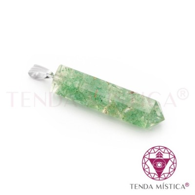 PEDRAS PENDENTE PONTA ORGONITE QUARTZO VERDE