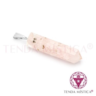 PEDRAS PENDENTE PONTA ORGONITE QUARTZO ROSA