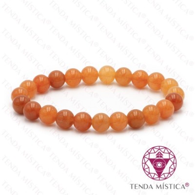 PULSEIRA AVENTURINA LARANJA 8MM