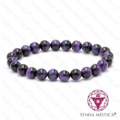 PULSEIRA OLHO TIGRE ROXO 8MM