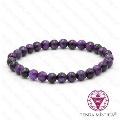 PULSEIRA OLHO TIGRE ROXO 6MM