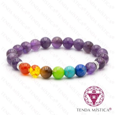PULSEIRA CHAKRAS AMETISTA 8MM