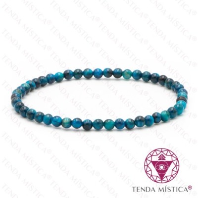 PULSEIRA OLHO TIGRE AZUL CLARO 4MM