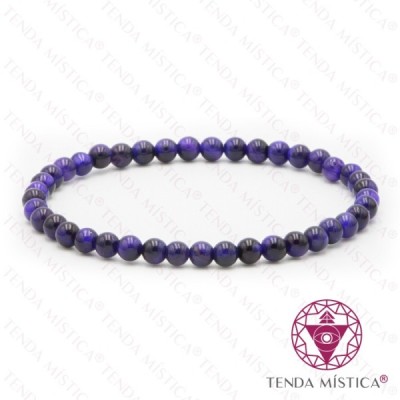 PULSEIRA OLHO TIGRE ROXO 4MM
