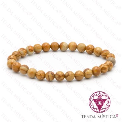 PULSEIRA JASPE AMARELO 6MM