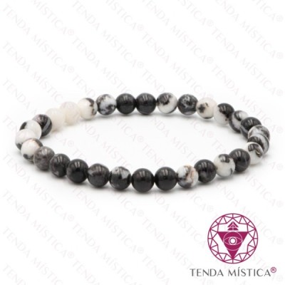 PULSEIRA JASPE ZEBRA 6MM