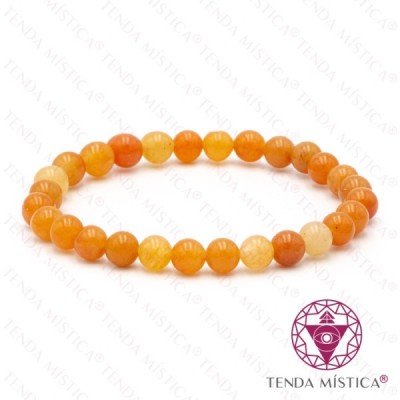 PULSEIRA AVENTURINA LARANJA 6MM 
