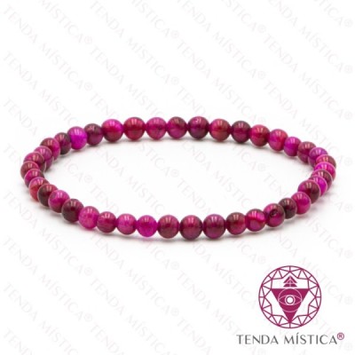 PULSEIRA OLHO TIGRE FUCSIA 4MM