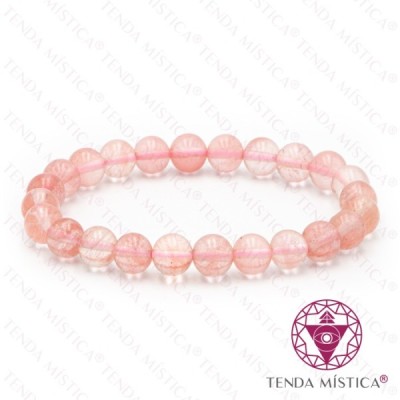 PULSEIRA QUARTZO CEREJA 8MM