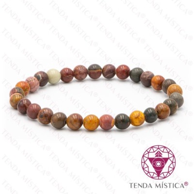PULSEIRA JASPE PICASSO 6MM