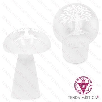SELENITE COGUMELOS GRAVADOS