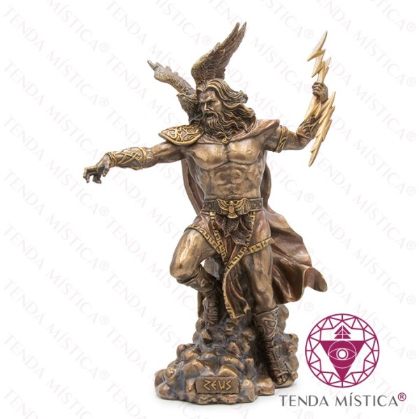 Imagem Resina Bronze Zeus 26.5cm