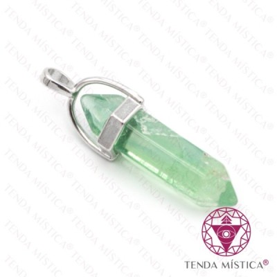 PENDENTE 2 PONTAS FLUORITE
