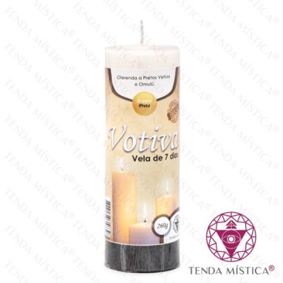 VELA VOTIVA 7 DIAS BRANCA/PRETA