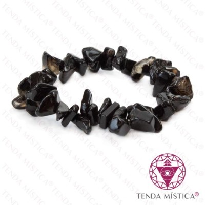 PULSEIRA CHIPS ÁGATA NEGRA