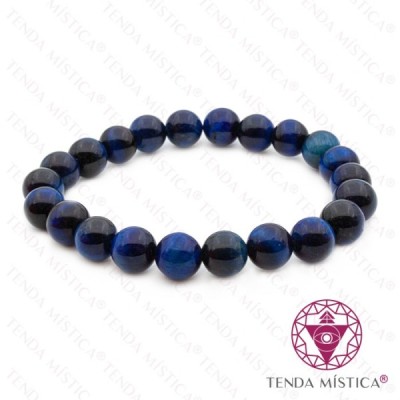 PULSEIRA OLHO TIGRE AZUL 8MM
