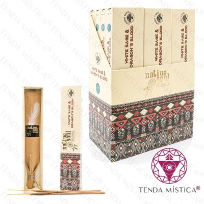 INCENSO NATIVE SOUL - SALVIA BRANCA/SANGUE DRAGAO
