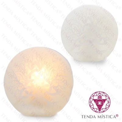 SELENITE CANDEEIRO GRAVADO