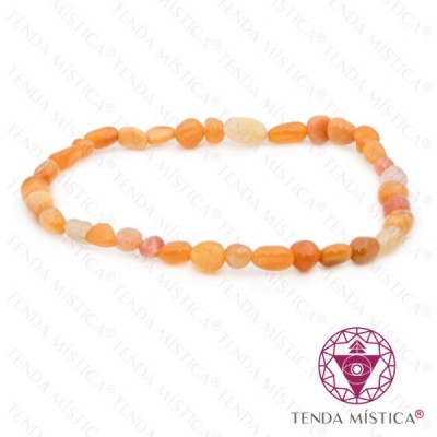 PULSEIRA AVENTURINA LARANJA INRREGULAR