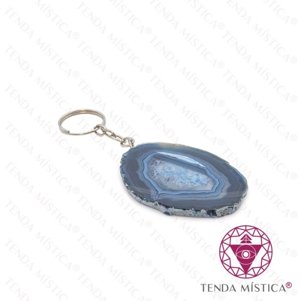 Porta Chaves Ágata Azul