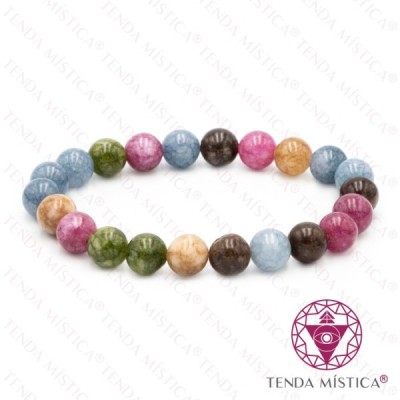 PULSEIRA TURMALINA MULTICOLOR 8MM
