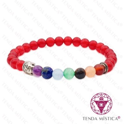 PULSEIRA CHAKRAS RUBI 6MM