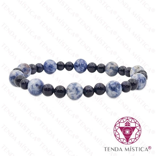 Pulseira 2 Correntes Protetoras - Sodalite e Estrela