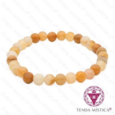 PULSEIRA JASPE AMARELA 6MM