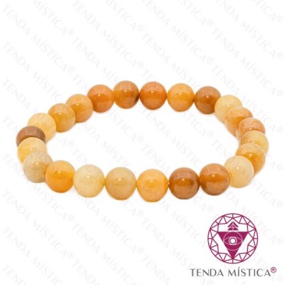 PULSEIRA JASPE AMARELA 8MM