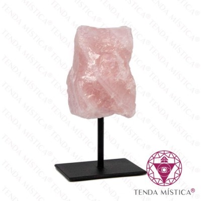 QUARTZO ROSA BASE METAL 6X8