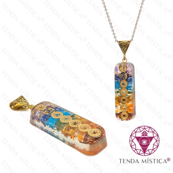 Orgonite Pendente Orgonite Chakras simbolos
