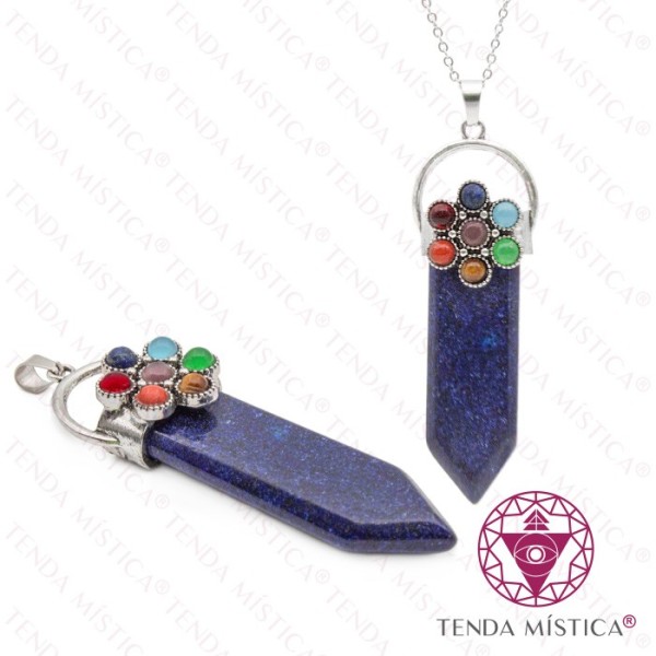 Pendente Espada  Quartzo Verde - Flor Chakras