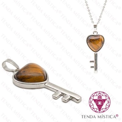 PENDENTE CHAVE/CORAÇAO O. TIGRE