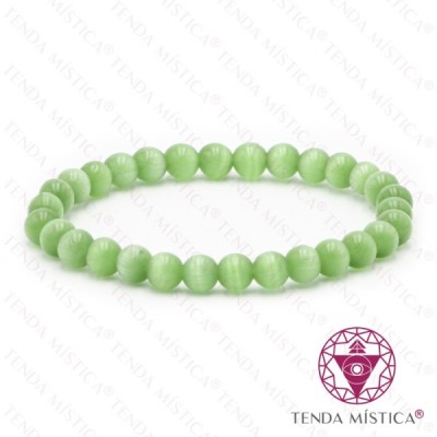PULSEIRA OLHO GATO VERDE 6MM