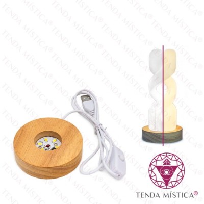 BASE REDONDA LED 8X8X2CM TRI