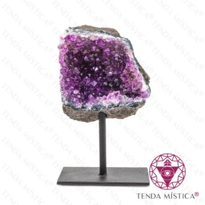 AMETISTA DRUSA BASE METAL 6X8