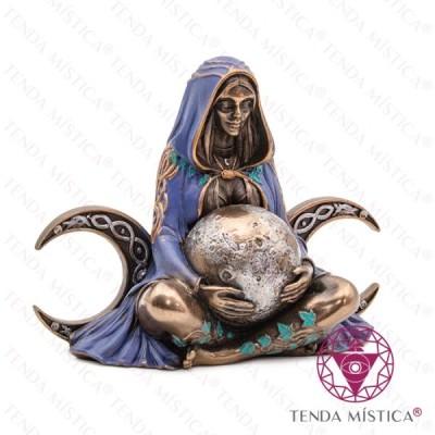 TRIPLE MOON GODDESS ART FIGURINE 8.5CM