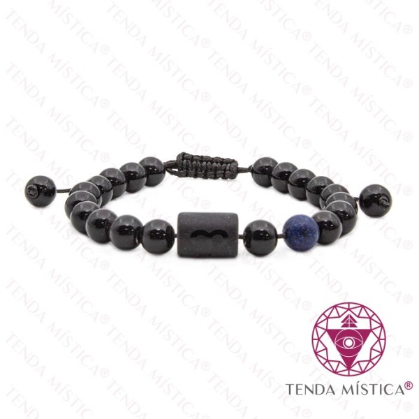 Pulseira Signo Ajustável Carneiro Lápis Lazúli