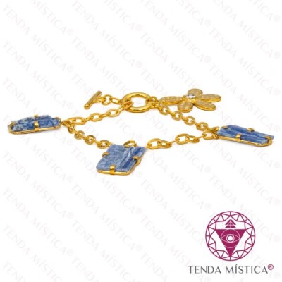 PULSEIRA C/ BANHO OURO PEDRAS VARIAS
