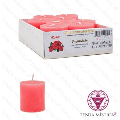 VELA AROMATERAPIA ROSAS PACK 8