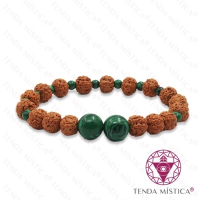 PULSEIRA RUDRAKSHA MALAQUITA 8MM