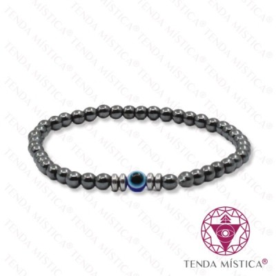 PULSEIRA OLHO TURCO HEMATITE 4MM