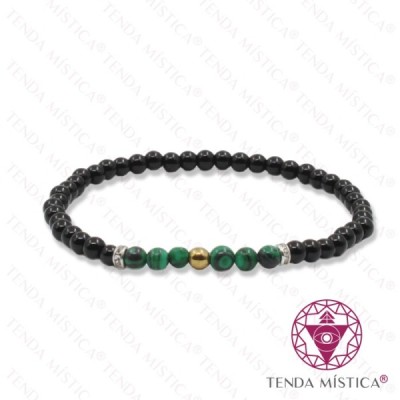 PULSEIRA ONIX BOLA MALAQUITA 4MM