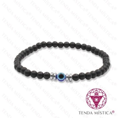 PULSEIRA OLHO TURCO ONIX MATT 4MM