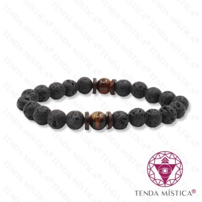 PULSEIRA VULCANICA C/ OLHO TIGRE 8MM